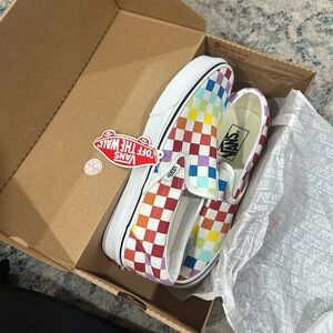 Vans Colorful Checkerboard Slip-Ons